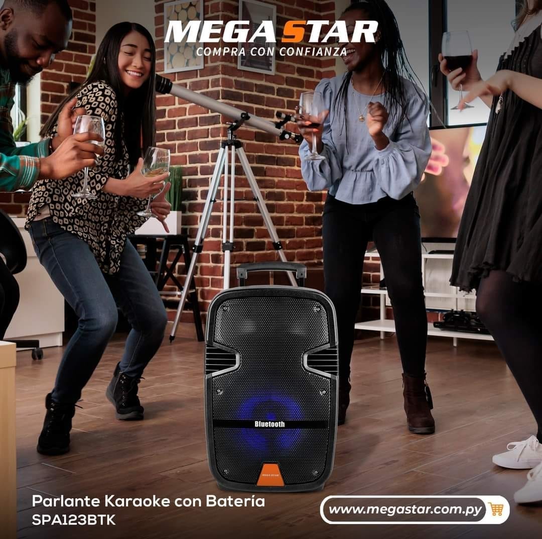 Parlante MegaStar con micr&oacute;fono incluido