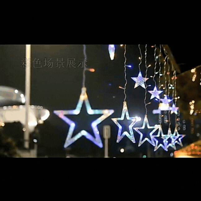 Cascada punta de estrella colorido 4 met